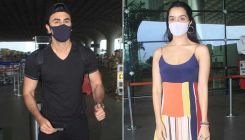 Ranbir Kapoor & Shraddha Kapoor spotted at airport as the duo heads to resume shoot for Luv Ranjan’s next; view pics
