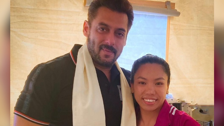 salman khan, mirabai chanu, dabang 3, salman khan mirabai chanu, olympics silver medalist mirtabai chanu