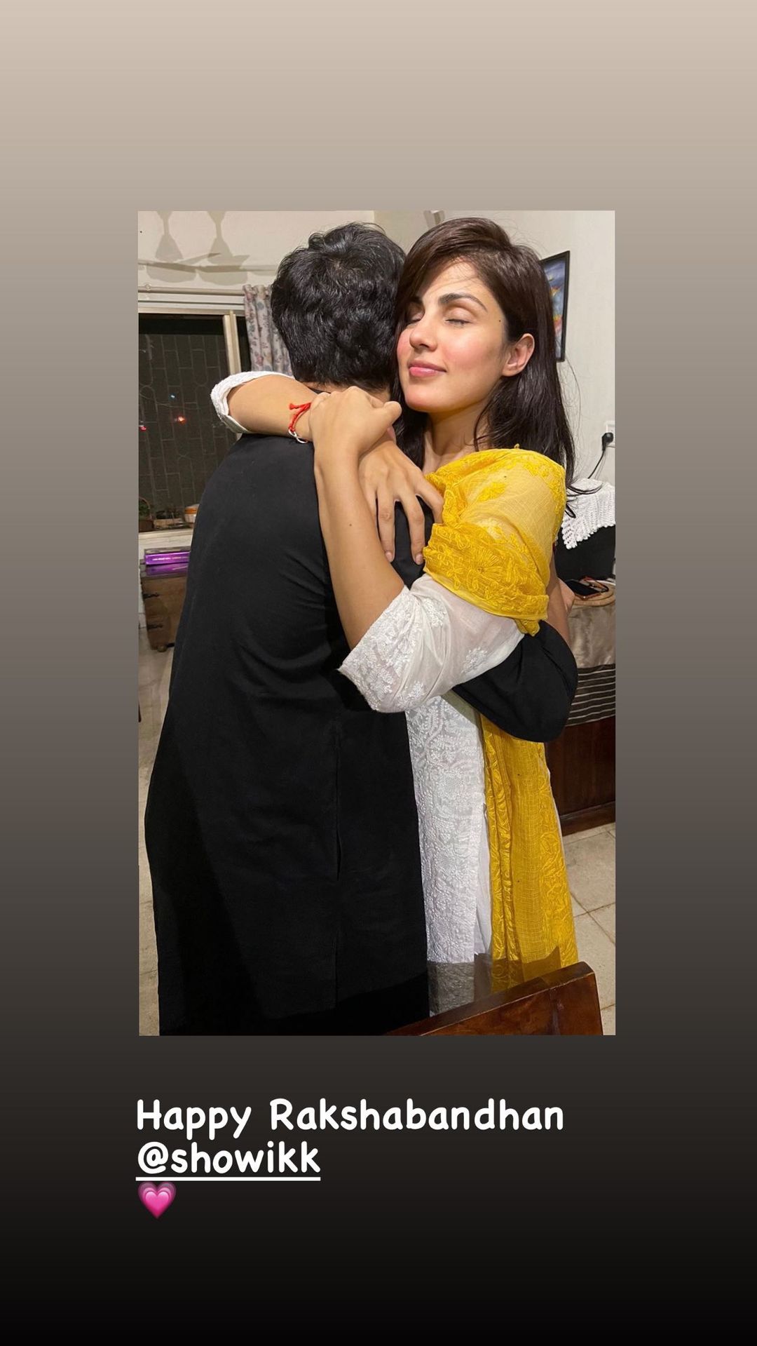 rhea chakraborty's post, rhea chakraborty brother instagram debut, 