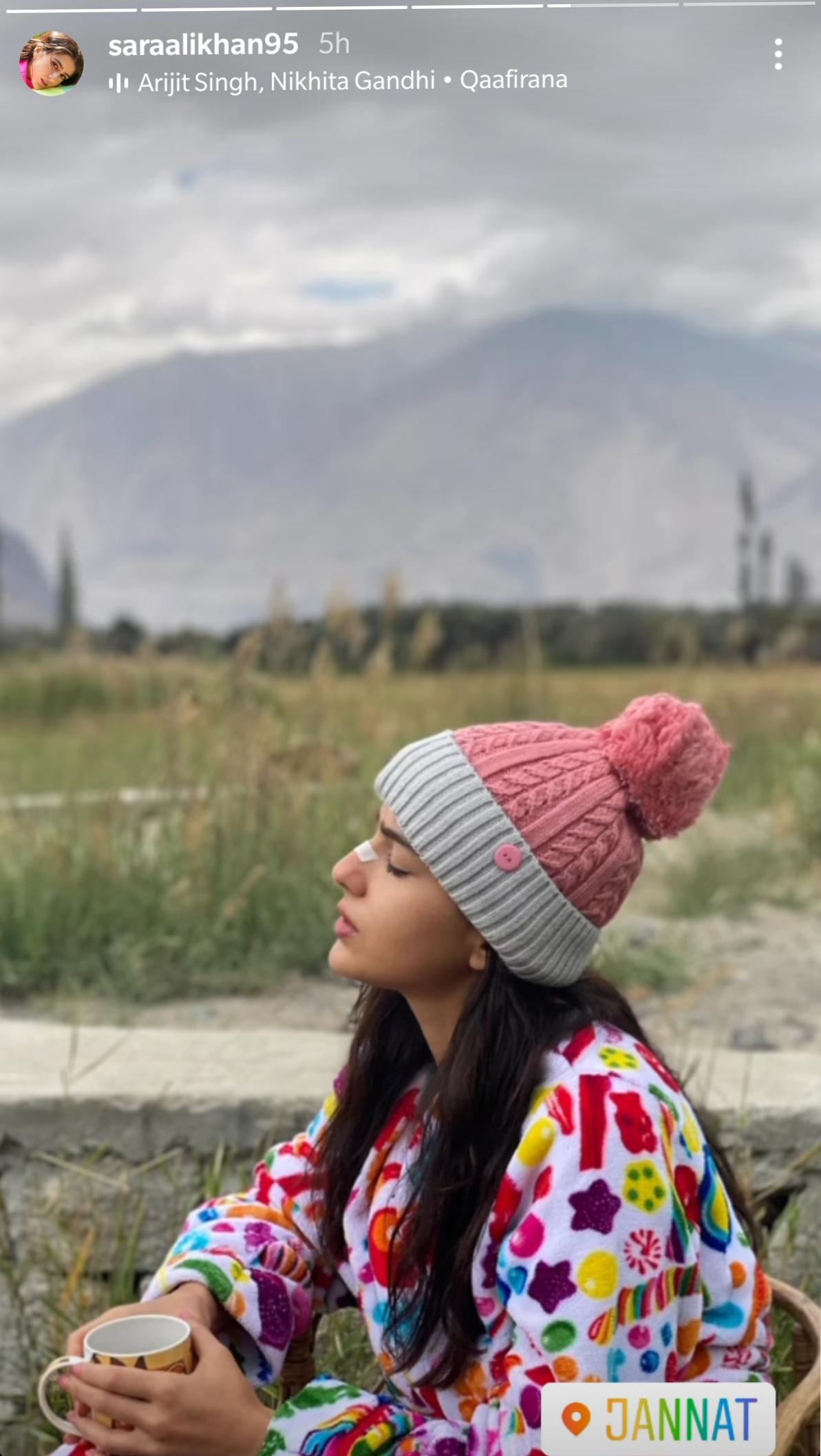 sara ali khan, sara radhika ladakh trip, sara ai khan latest pics