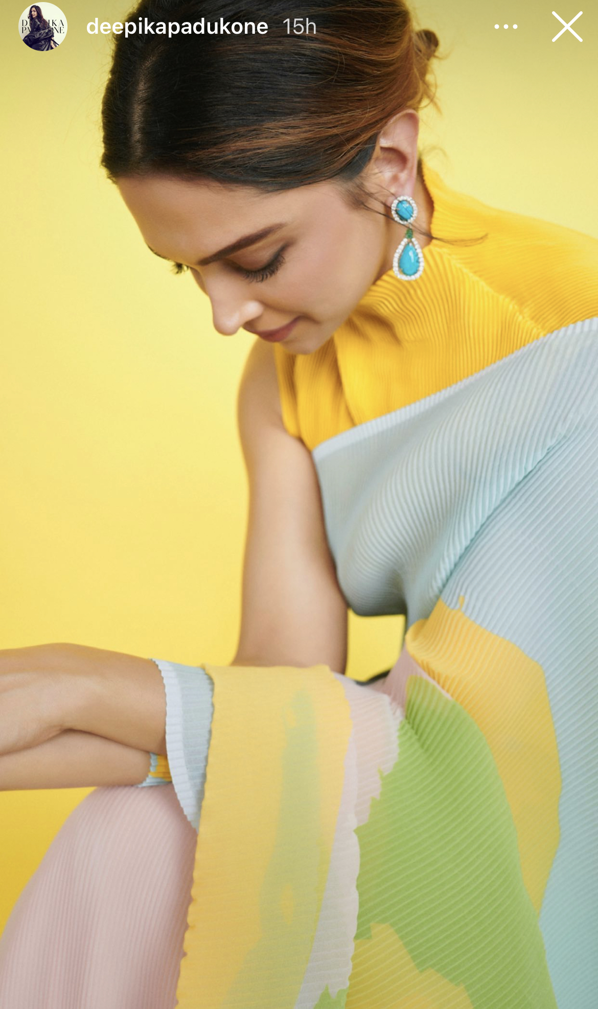 deepika padukone, deepika padukone instagram story, deepika in yellow saree, 