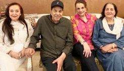 Dharmendra and his first wife Prakash Kaur make rare appearance at get-together with veteran actress Mumtaz; view pics