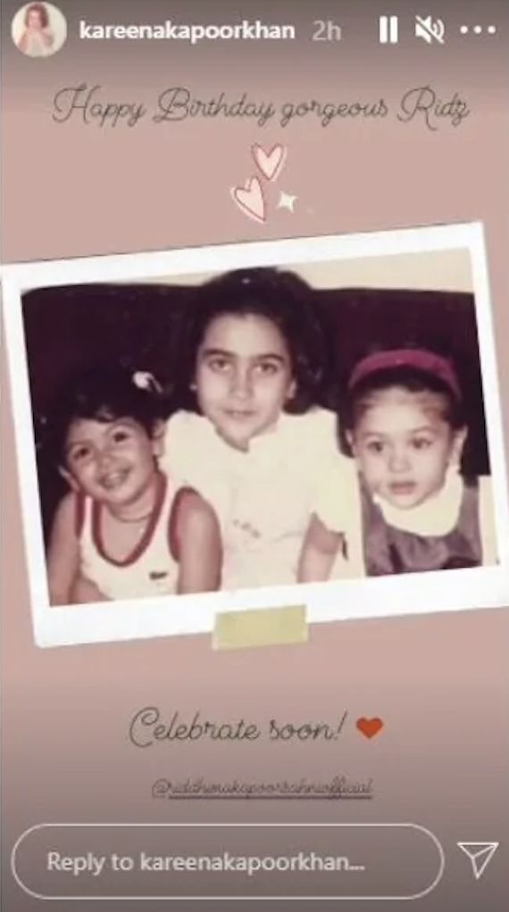 Kareena Kapoor Khan finds a cute childhood picture to wish Riddhima a ...