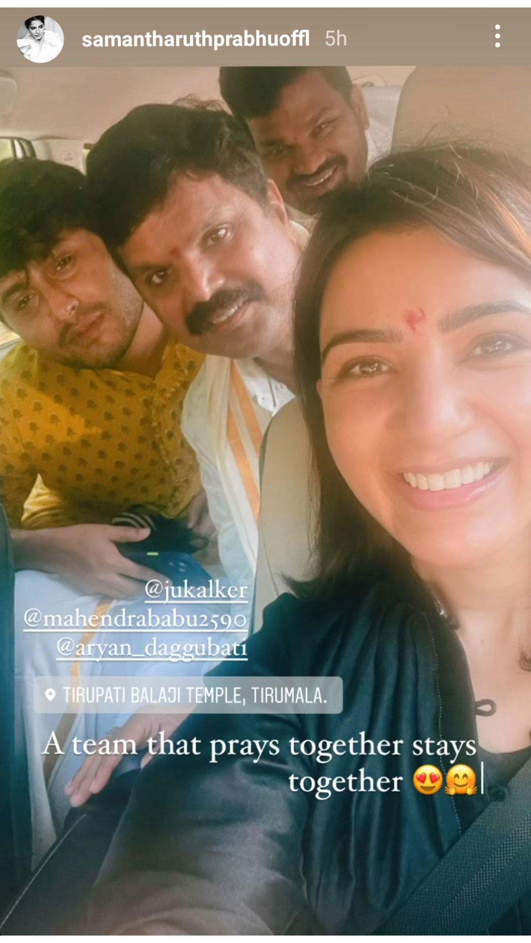 Samantha Akkineni, Samantha Akkineni at Tirupati