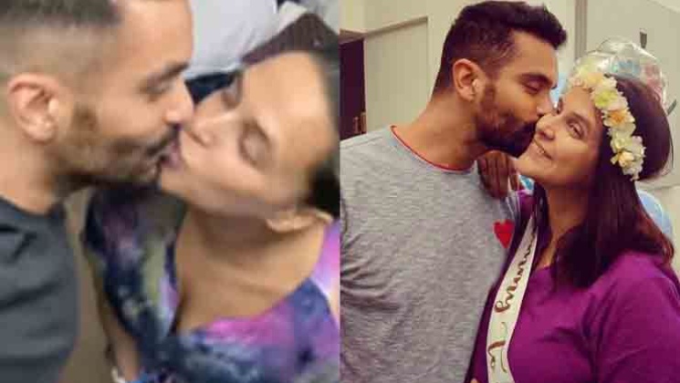 neha dhupia, angad bedi, angad bedi neha dhupia kiss, neha dhupia and angad bedi,