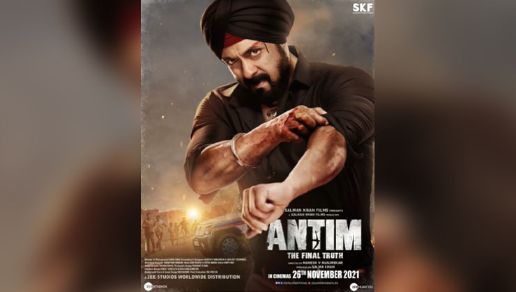 salman khan, rajveer, antim poster