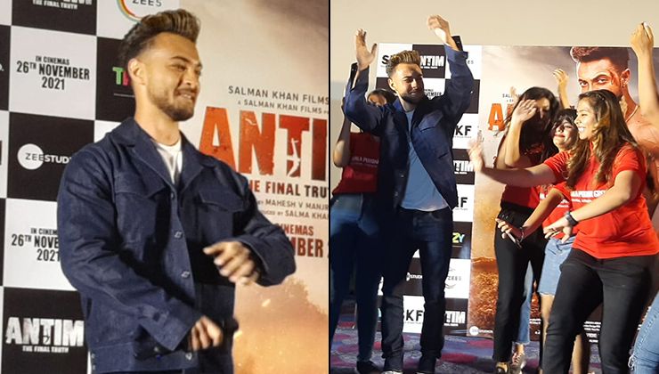 Antim song Bhai Ka Birthday: Aayush Sharma shakes a leg with fans during the launch of the track in Jaipur