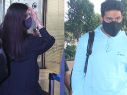 aishwarya rai, abhishek bachchan, aishwarya rai spotted, bollywood airport diaries,