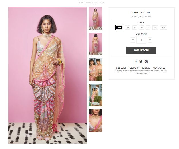 chrissy teigen, chrissy teigen saree, chrissy teigen saree price, chrissy teigen saree pics,