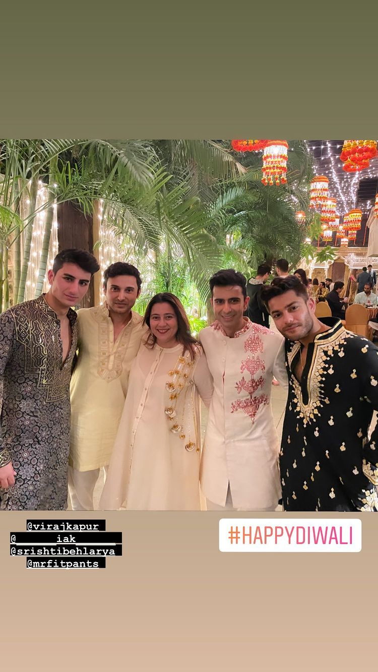 ibrahim ali khan, ekta kapoor, diwali bash,
