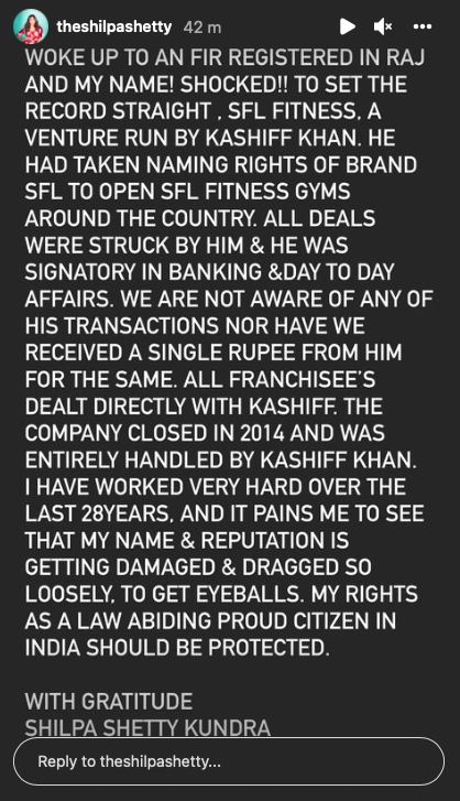 Shilpa Shetty, FIR lodged, releases statement