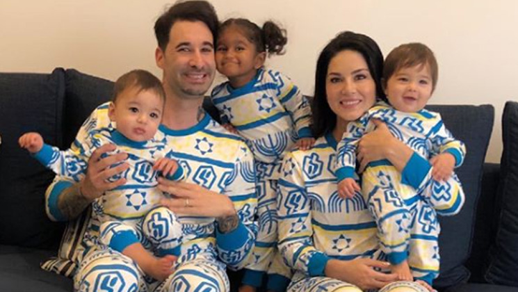 Sunny Leone, Daniel Weber, Nisha, Noah , Asher, Sunny Leone family pics