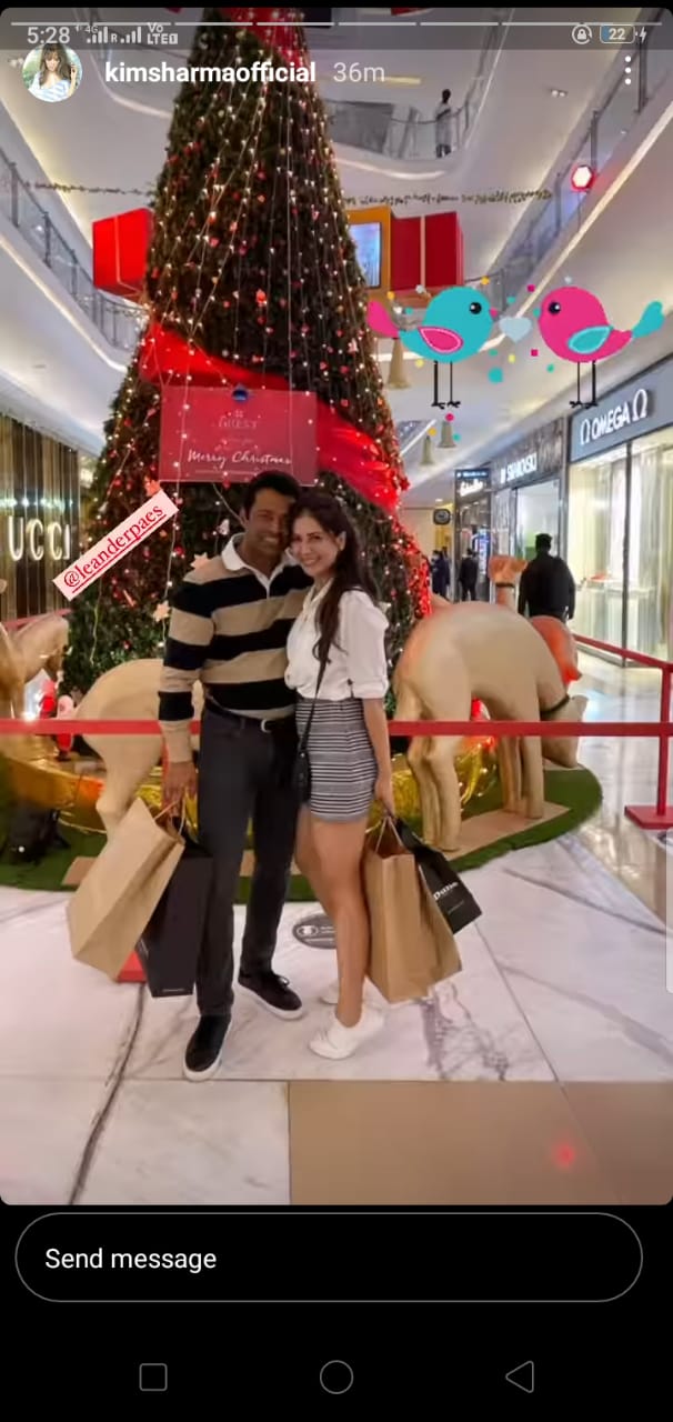 kim sharma, leander paes,