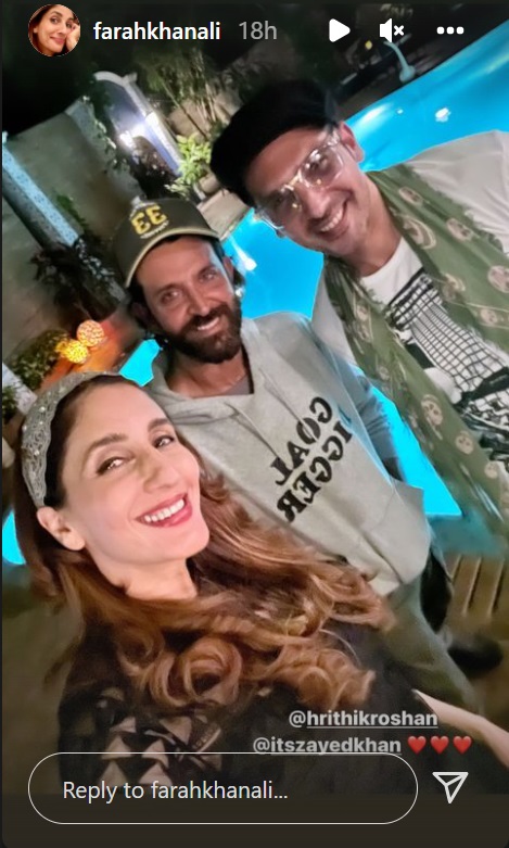 hrithik roshan, zayed khan, farah khan ali,