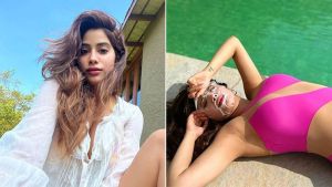 After recovering from COVID, Janhvi Kapoor enjoys pampering session in a sexy pink cutout monokini- PICS