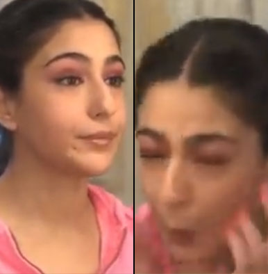 SHOCKING: Sara Ali Khan has a scary experience as a light bulb explodes during her makeup, Watch