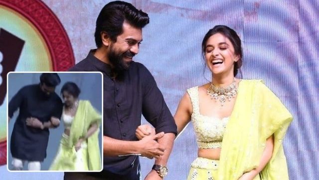 Ram Charan, Keerthy Suresh groove to Naatu Naatu song, watch video