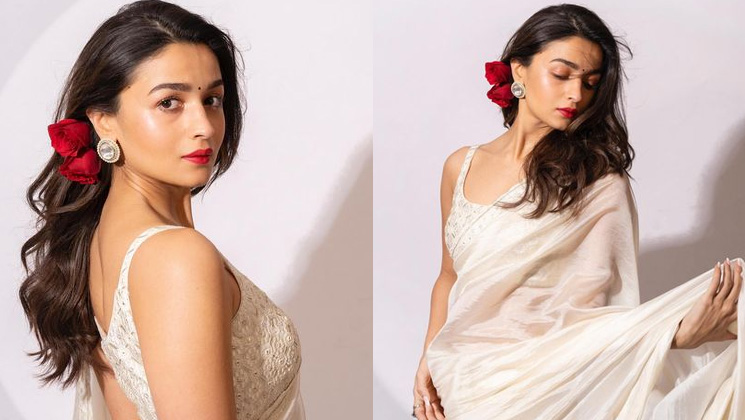 Saree : Bollywood style designer white saree