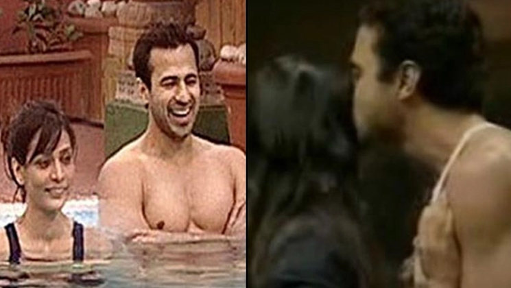 aryan vaid, anupama verma, bigg boss contestants kiss,