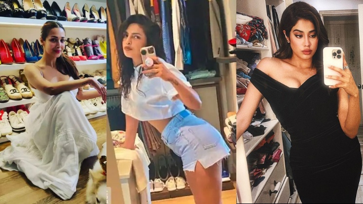 Bollywood celeb homes, bollywood celebs walk in close, priyanka chopra, janhvi kapoor