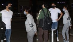 Malaika Arora and Arbaaz Khan spotted at airport together to send off son Arhaan Khan