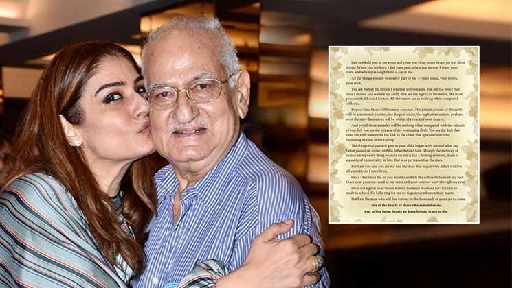 Raveena Tandon, father demise, Ravi Tandon