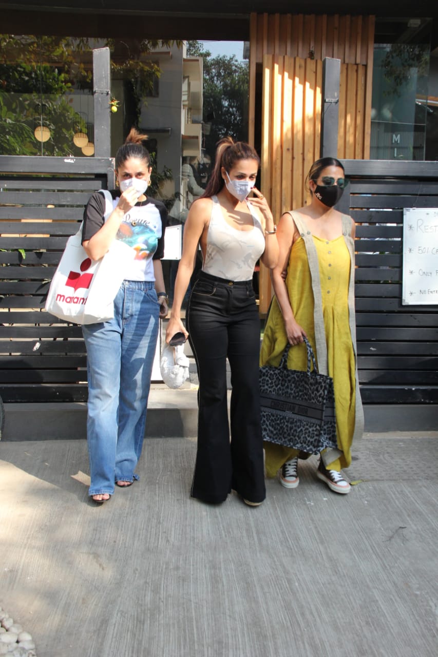 kareena kapoor photos, malaika arora, amrita arora spotted,