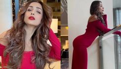 Malaika Arora flaunts her perfect curves in red off-shoulder bodycon dress