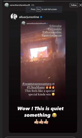 samantha, allu arjun, oo antava