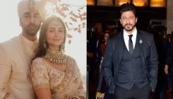 Shah Rukh Khan arrives at Alia Bhatt and Ranbir Kapoor's wedding reception