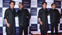 Shah Rukh Khan looks handsome in black as he arrives for Baba Siddique's Iftaar party