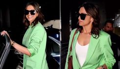 Deepika Padukone looks classy in a green pantsuit as she returns from Cannes 2022 