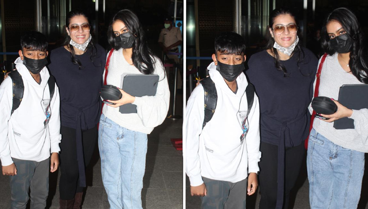 Kajol, yug, nysa, ajay devgn