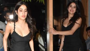Janhvi Kapoor looks bewitching in a sexy black mini dress, view pics