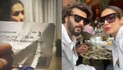 Arjun Kapoor gives a glimpse of his movie date with Malaika Arora as they watch Top Gun in Paris