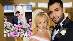 Britney Spears and Sam Asghari share a passionate kiss in dreamy wedding photos