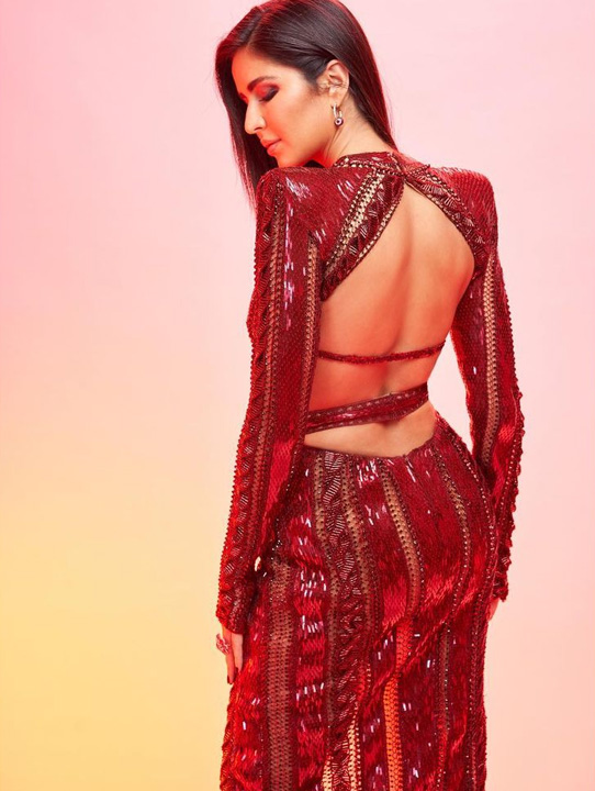 Katrina Kaif looks jaw-droppingly hot in a red backless dress