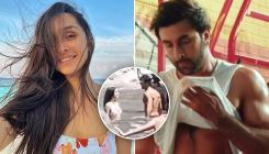Shirtless Ranbir Kapoor spotted shooting a romantic beach scene with Shraddha as she stuns in a bikini- WATCH