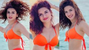 Avneet Kaur drops too hot to handle pics in an orange bikini