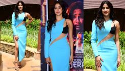 Janhvi Kapoor looks breathtakingly gorgeous in a blue risque dress at Good Luck Jerry event