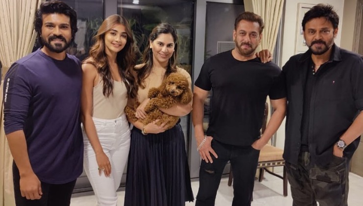 salman khan, ram charan, pooja hegde, venkatesh