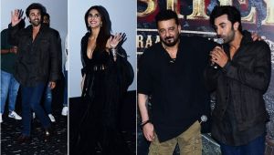 Shamshera: Ranbir Kapoor, Vaani Kapoor, Sanjay Dutt make stylish splash in black at trailer launch event, view pics