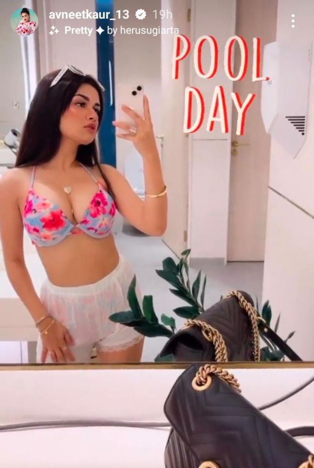 Avneet Kaur Slays In Floral Bikini As She Gives A Glimpse Of Her Pool Day