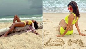 Jennifer Winget, yellow bikini, bikini picture
