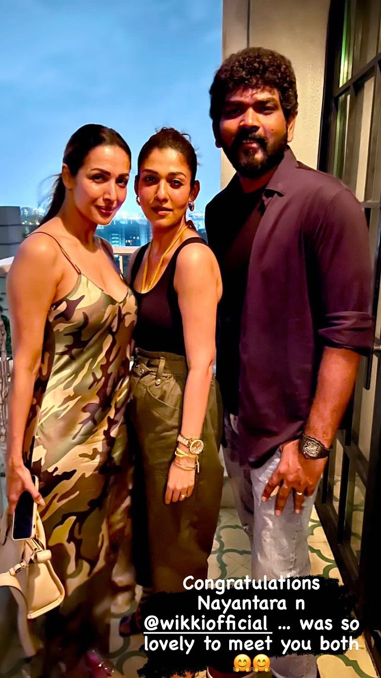 malaika arora, nayanthara, vignesh shivan,