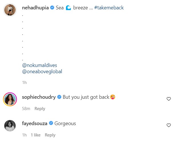 neha dhupia, sophie choudry