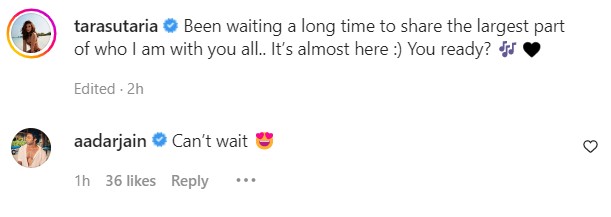 tara sutaria, aadar jain