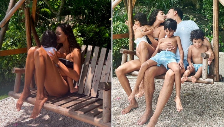 Lisa Haydon shares a kiss with Dino Lalvani during family vacation |  TheSpuzz