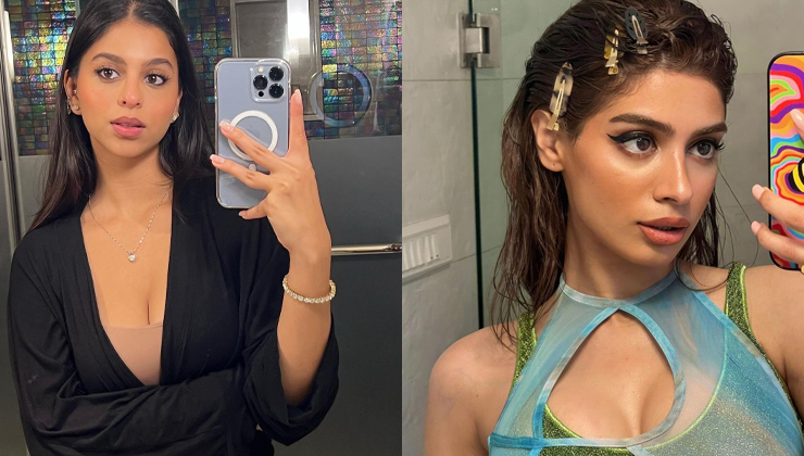 suhana khan, khushi kapoor, mirror selfies, star kids