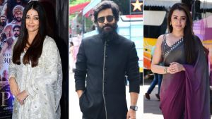 Aishwarya Rai Bachchan stuns in white, joins Trisha and Vikram to promote Ponniyin Selvan 1